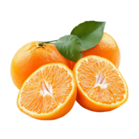 Fresh tangerines sliced open and arranged on a bright transparent background showcasing vibrant orange color, Tangerines orange isolated on transparent background png
