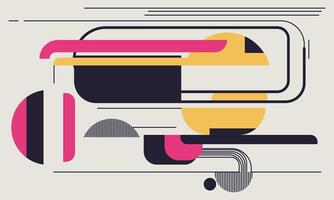 Abstract geometric design with colorful shapes vector
