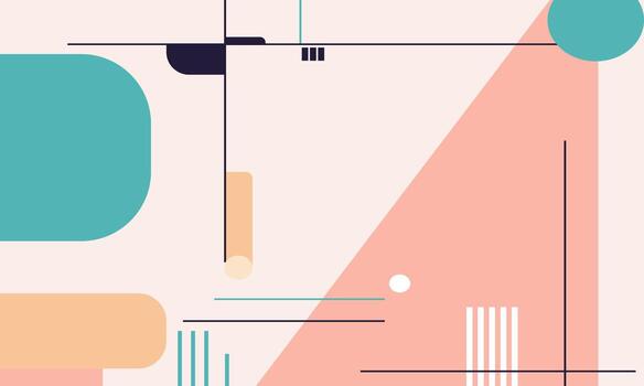 Abstract geometric background with lines and shapes vector