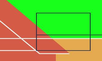 A square with a red, green and orange background vector