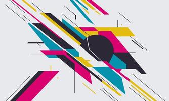 Abstract geometric background with lines and shapes vector