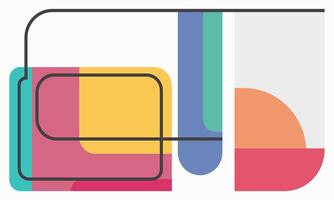 A colorful abstract design with a square shape vector