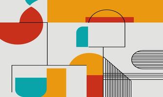 A colorful abstract design with geometric shapes vector