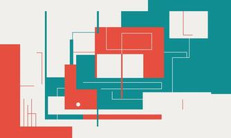 A colorful abstract design with squares and lines vector
