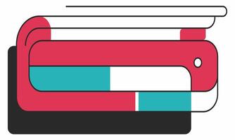 A red and blue wallet with a white stripe vector