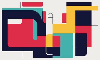 A colorful abstract design with a square shape vector