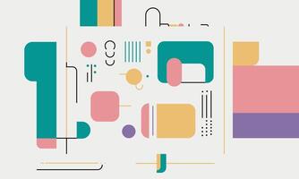 A colorful abstract design with geometric shapes vector