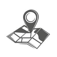 Touristic map isolated on white background vector