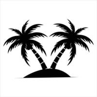 lIllustration of pam tree icon on white background vector
