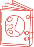 Illustration of a Notebook with Abstract Cover vector
