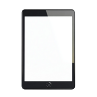 Digital Tablet with Blank White Screen Ready for Display or Customization png