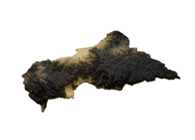 Central African Map Golden Metal Texture Map Gold Reserves And Gold Mining Concept 3D Illustration png