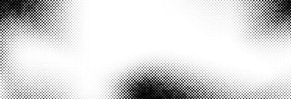 Dotted halftone texture background. Vanishing grunge gritty noise wallpaper. Black pop art gradient overlay. Weathered pixelated raster comic backdrop. Bitmap fading subtle surface vector