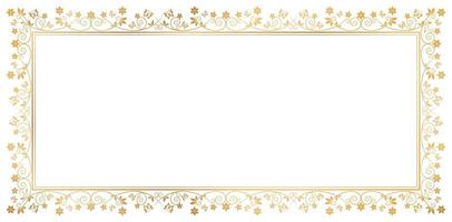 vintage baroque ornament in gold frame isolated on white background decorative frame elegant element for Empty page decoration, picture frame, invitations and greeting card template, image photo frame vector