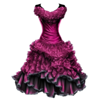 A delicate pink dress floats gracefully, its soft fabric whispering elegance against a clear backdrop, inviting dreams of springtime elegance and timeless style png