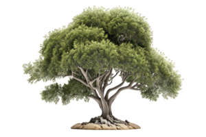 Ethereal Elegance A Stunning 3D Tree Illustration with Lush Foliage, Gracefully Floating Against a Transparent Canvas. Perfectly Blending Nature and Artistry for a Unique Visual Experience. png
