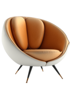 Serenity in Simplicity A Cozy 3D Chair Perfectly Captured on a Transparent Canvas, Inviting Relaxation and Style. png