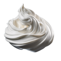 Smooth Whipped Cream Swirl Isolated on Transparent Background - High-Quality Image png