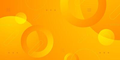 Abstract colorful orange 3D background with circle shapes geometric pattern. Modern banner background with trendy shapes design. vector