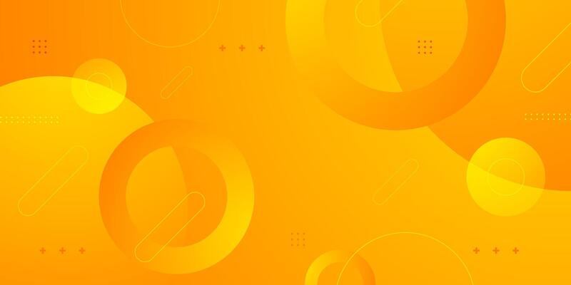 Abstract colorful orange 3D background with circle shapes geometric pattern. Modern banner background with trendy shapes design.