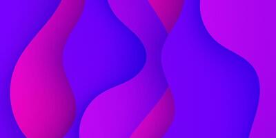 Abstract wave 3D colorful blue, pink, and purple gradient color. Overlap papercut wave pattern background. vector