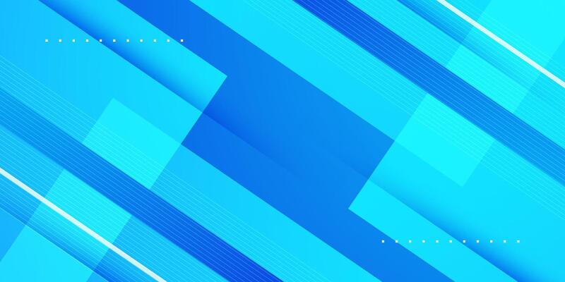 Abstract overlap square 3D background with colorful bright blue gradient color design. Simple trendy shapes pattern with lines.