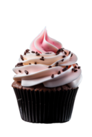 Delicious Cupcake with Colorful Frosting High Resolution on Transparent Background png
