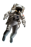 Space Explorer in Full Gear Isolated Floating Astronaut on Transparent Background High Quality Image png