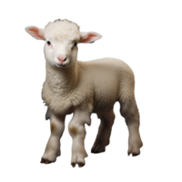Curious Cottonball A Fluffy Lamb Gazes with Innocent Wonder, Capturing Heartwarming Charm on a Transparent Canvas. png