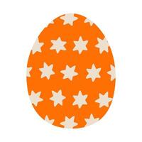 Brightly colored decorative egg with star patterns for festive decorations and celebrations vector