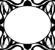 Sophisticated Black Scrollwork Frame Design vector