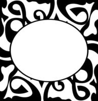 Fancy Black Swirl Border Pattern vector