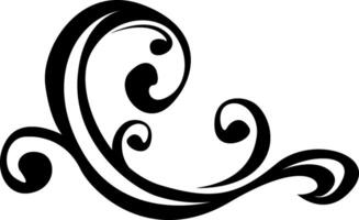 Decorative Black Vine-Like Border Pattern vector