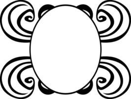 Ornate Black Scrollwork Border Design vector