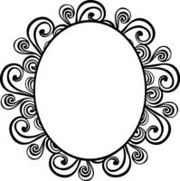 Swirling Black Frame Pattern Design vector