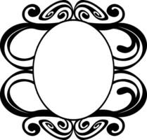 Intricate Black Flourish Frame Pattern vector