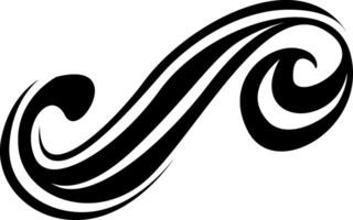 Stylish Black Swirl Frame Design vector