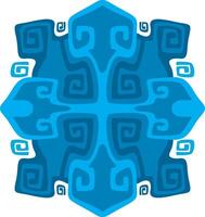 Spinning Blue Ornament Frame Design vector