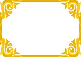 Intricate Yellow Traditional Border vector