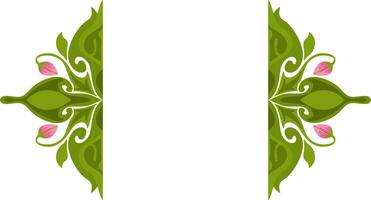 Charming Flower Ornament Frame Design vector