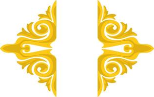 Cultural Ornamental Yellow Border vector