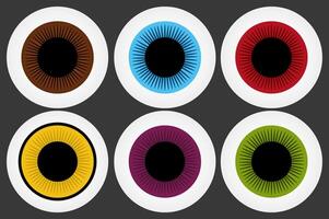 Different Types of Eye Balls vector