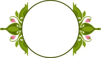 Flower-Themed Decorative Border Design vector