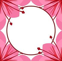 Charming Pink Flower Border Frame vector