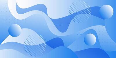 Abstract bright blue gradient illustration background with simple liquid line and wave pattern concept. Cool design. Eps10 vector