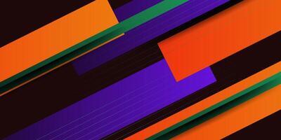 Dynamic and abstract colorful 3D background with dark gradient color design. Simple pattern with overlapping shapes. Eps10 vector