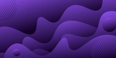 Abstract minimalist dark purple 3D background with wavy paper cut pattern. Simple design for promotion vector