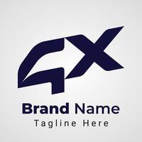 Letter 4X Arrow Logo, Combination logo of Number 4 and Letter X that forms arrow or direction negative space vector