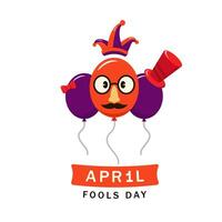 Happy April Fools' Day on a white background vector