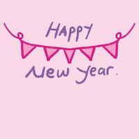 Happy new year design property vector